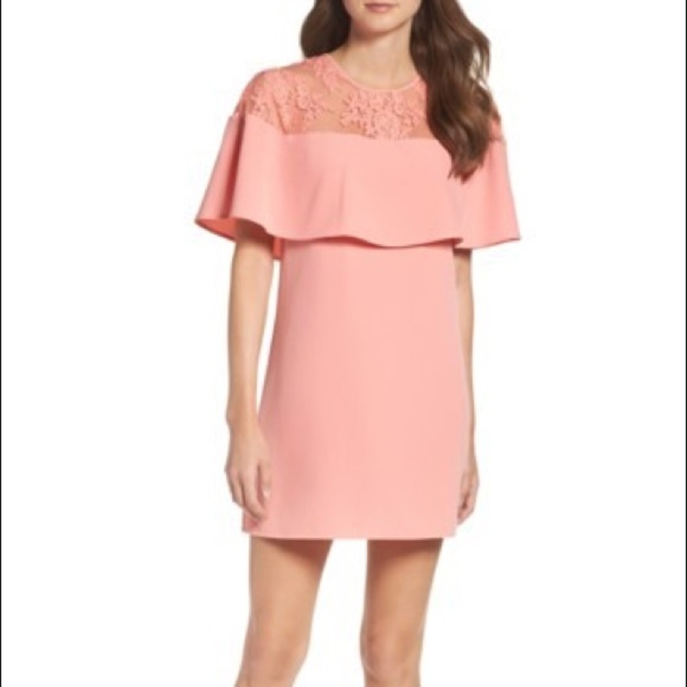 BB Dakota Lace Capelet Dress